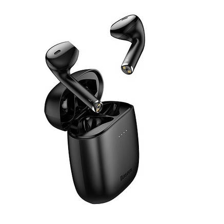Навушники бездротові, гарнітура з кейсом Baseus Encok W04 Bluetooth, Чорні, фото 3