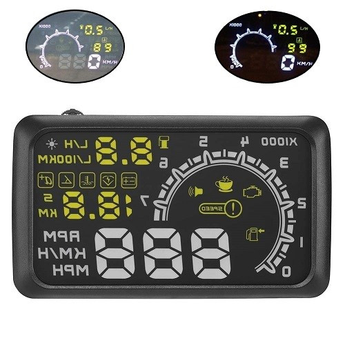 Проєктор приладової панелі на лобове скло OBD2 HUD W02 5.5"