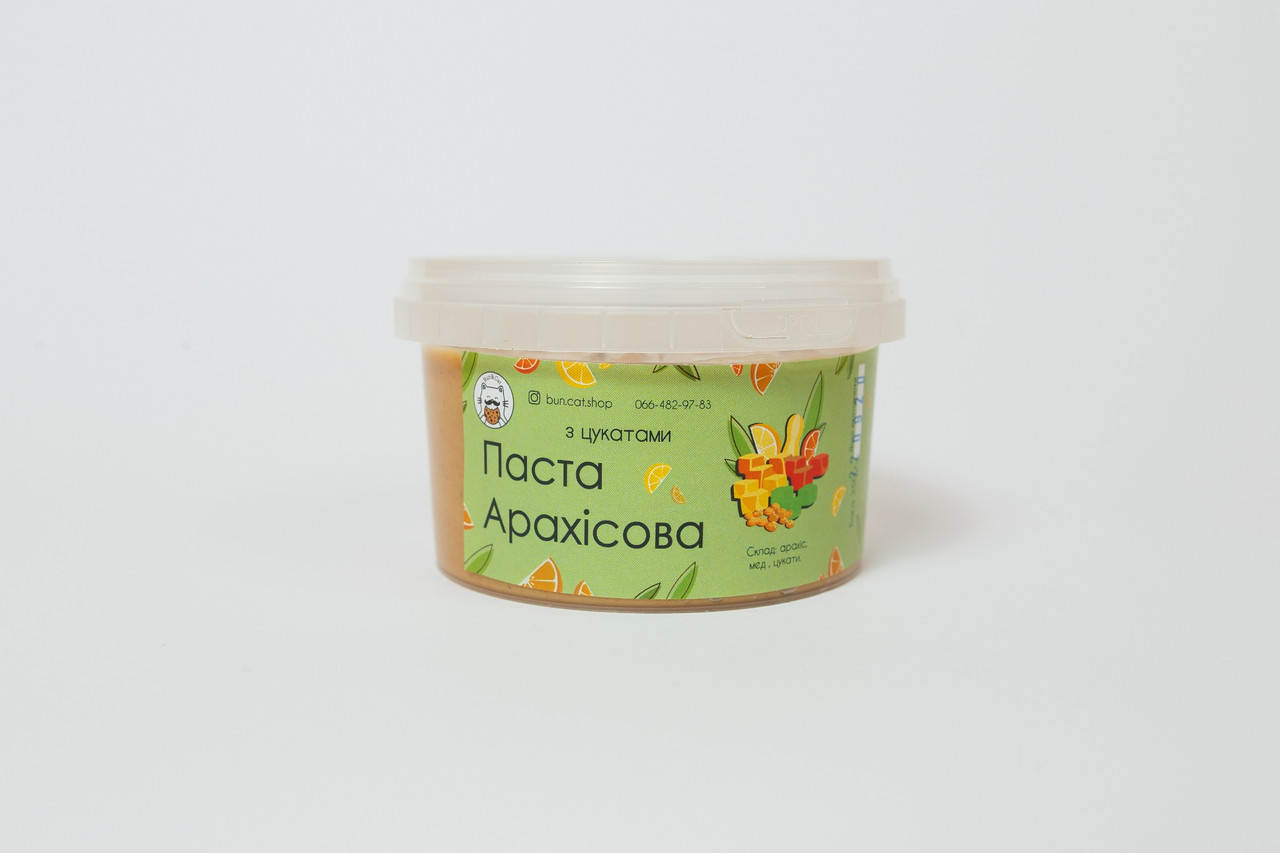 Арахісова паста з цукатами та медом 250 г, фото 1