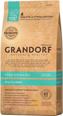 Grandorf Probiotics Корм Холистик для собак с пробиотиками 4 мяса и рис 12 кг, фото 2