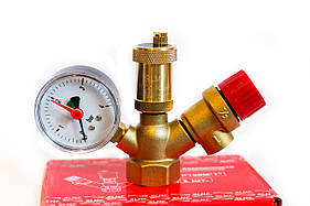 Група безпеки Sanlux P100M 1" для закритої системи опалення