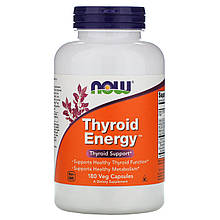 Комплекс для щитовидної залози, Thyroid Energy, 180 рослинних капсул, Now Foods