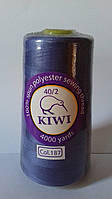 Нитки швейные № 40 (4000 ярдов) KIWI 187 темно-серая с фиолетовым отливом