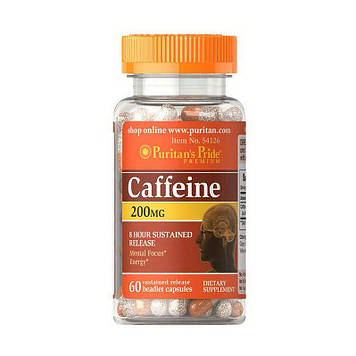 Кофеин энергетик Puritan's Pride Caffeine 200 mg (60 caps)