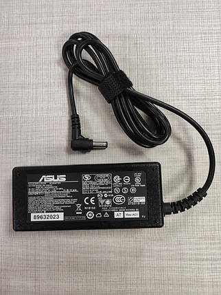 Блок живлення адаптер зарядний пристрій для ноутбука ASUS 19V, 3.42 A, 65W, 5.5*2.5 мм, L-образний роз'єм,, фото 1