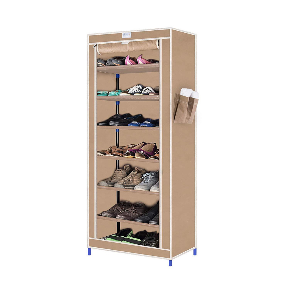 Тканевый шкаф для хранения обуви Полка обувная стеллаж стойка подставка с накидкой Shoe Cabinet - фото 1 - id-p1271366048