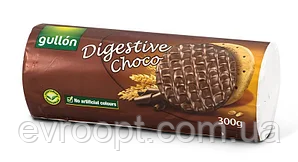 Печиво GULLON Digestive з шоколадом, 300г, 24шт/ящ