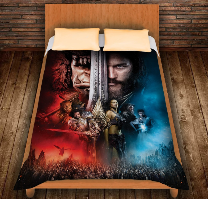 Плед з 3D принтом-WARCRAFT WORD