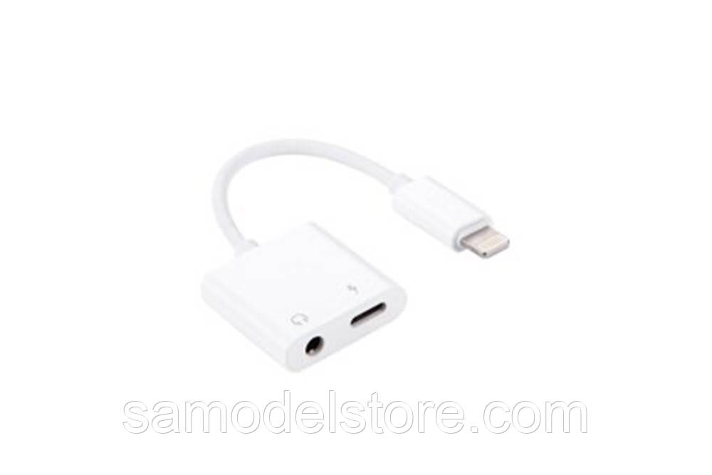 Перехідник розгалужувач Lighting для навушників і заряджання JBC030, фото 1