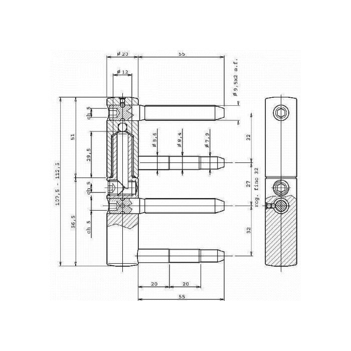 Петли 3D/14 мм OTLAV регулируемая оцинкована - фото 2 - id-p558950114