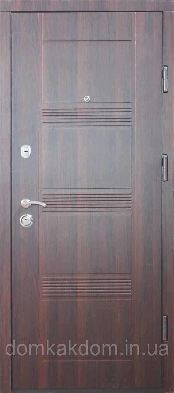 Вхідні двері ДМ3 850*2040/950*2040 (венге темний/астана попелясто білий), фото 1