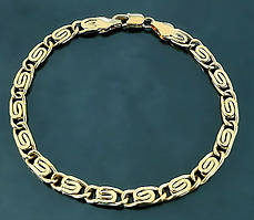 Браслет Аthena зі сталі. Позолота 18К. Довжина: 18,5 см. Ширина: 5 мм. Плетіння: скріпка.