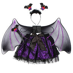 Дитячий карнавальний костюм кажана, 4-8 років, поліестер (518127)