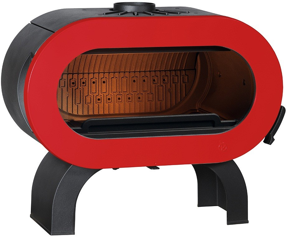 Піч камін чавунна INVICTA Fifty Arche червона емаль