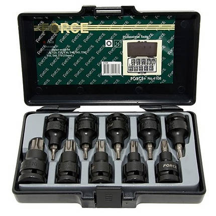 Набір головок-біт 1/2" Torx ударних 10 пр. (T20-T70) 4108 F, фото 1