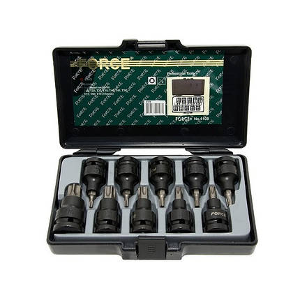 Набір головок-біт 1/2" Torx ударних 10 пр. (T20-T70) 4108 F, фото 2