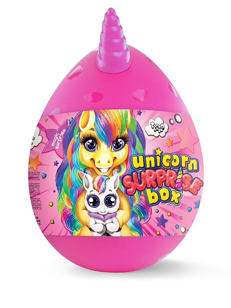 Дитячий ігровий набір для творчості Яйце Єдинорога Danko Toys UNICOR SURPRISE BOX