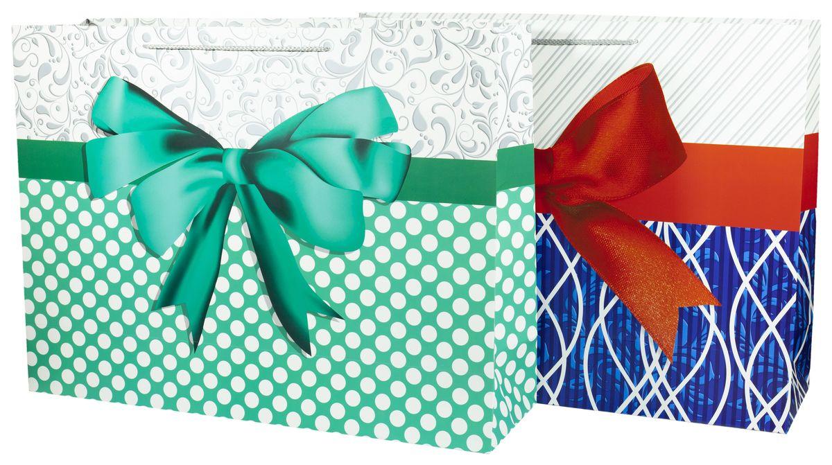 Пакет подарунковий фольгований, Бант — 4дизайну, 210 g, горизонтальний-59 x 44 x1 7см (YM-H-1020-XL) KNZ