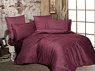 Комплект постільної білизни жаккард Tencel 200*220 TM Belizza Carolina бордовий