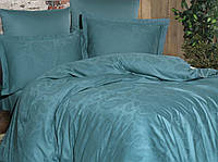 Комплект постельного белья жаккард Tencel 200*220 TM Belizza Carolina синий