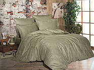 Комплект постільної білизни жаккард Tencel 200*220 TM Belizza Carolina оливковий