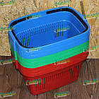 Кошик торговий 22 л, пластиковий кошик покупця, кошик в магазин для покупок, фото 7