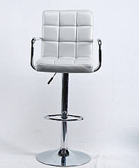 Стілець барний Augusto Arm Bar CH-BASE екокожа сірий , опора хром з регульованою висотою