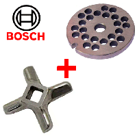 Комплект решітка та ніж для м'ясорубки Bosch 6 мм - запчастини для м'ясорубок Bosch