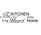 Інтер'єрна текстова наклейка на стіни, скло Kitchen heart of the home (кухня серце дому, правила дому), фото 2