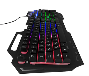 Ігрова мембранна клавіатура з підсвіткою UKC KW-900 Чорна, фото 2
