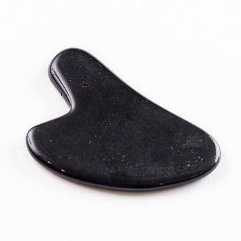 Скребок для масажу гуаша Чорний Обсидіан