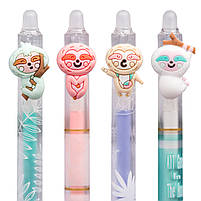 Ручка гелева YES пиши-стирай Lazy boys автоматична 0 5 мм синя (411998), фото 2