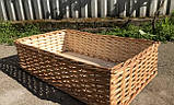 Лотки плетені 42х32х14 торгові кошики з лози короби для овочів, фруктів, хліба, фото 4