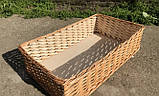 Лотки плетені 42х32х14 торгові кошики з лози короби для овочів, фруктів, хліба, фото 6
