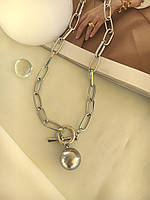 Ожерелье цепь «Мария» серебристый