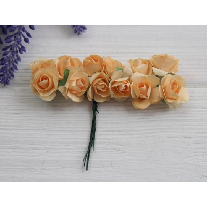 Паперові троянди , світло-коричневі 144 шт