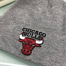 Шапка Chicago Bulls Чикаго Булз сіра, фото 3