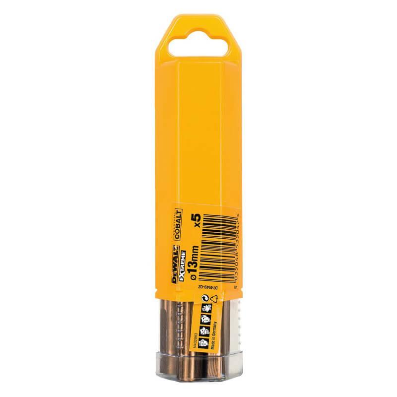 Свердло по металу EXTREME2 кобальтовое HSS-CO 13x151x98 мм упаковка 5 штук DeWALT DT4949