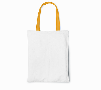 Пляжна сумка/Промо сумка(габардин) для сублімації з помаранчевою ручкою