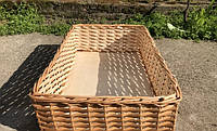 Лотки плетені 40x30х15 торгові кошики з лози короба для овочів, фруктів, хліба
