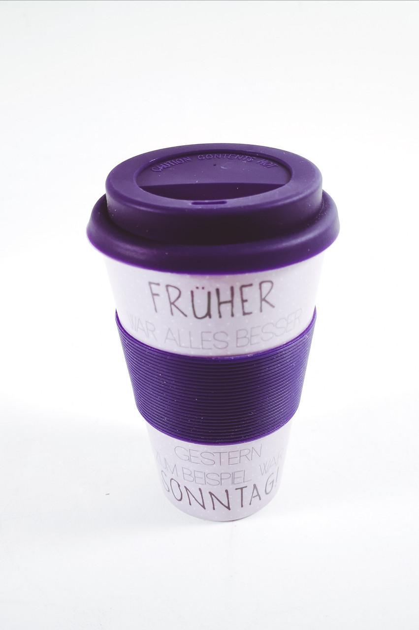 Кавовий кухоль to go becher 350ml bambus Fruher