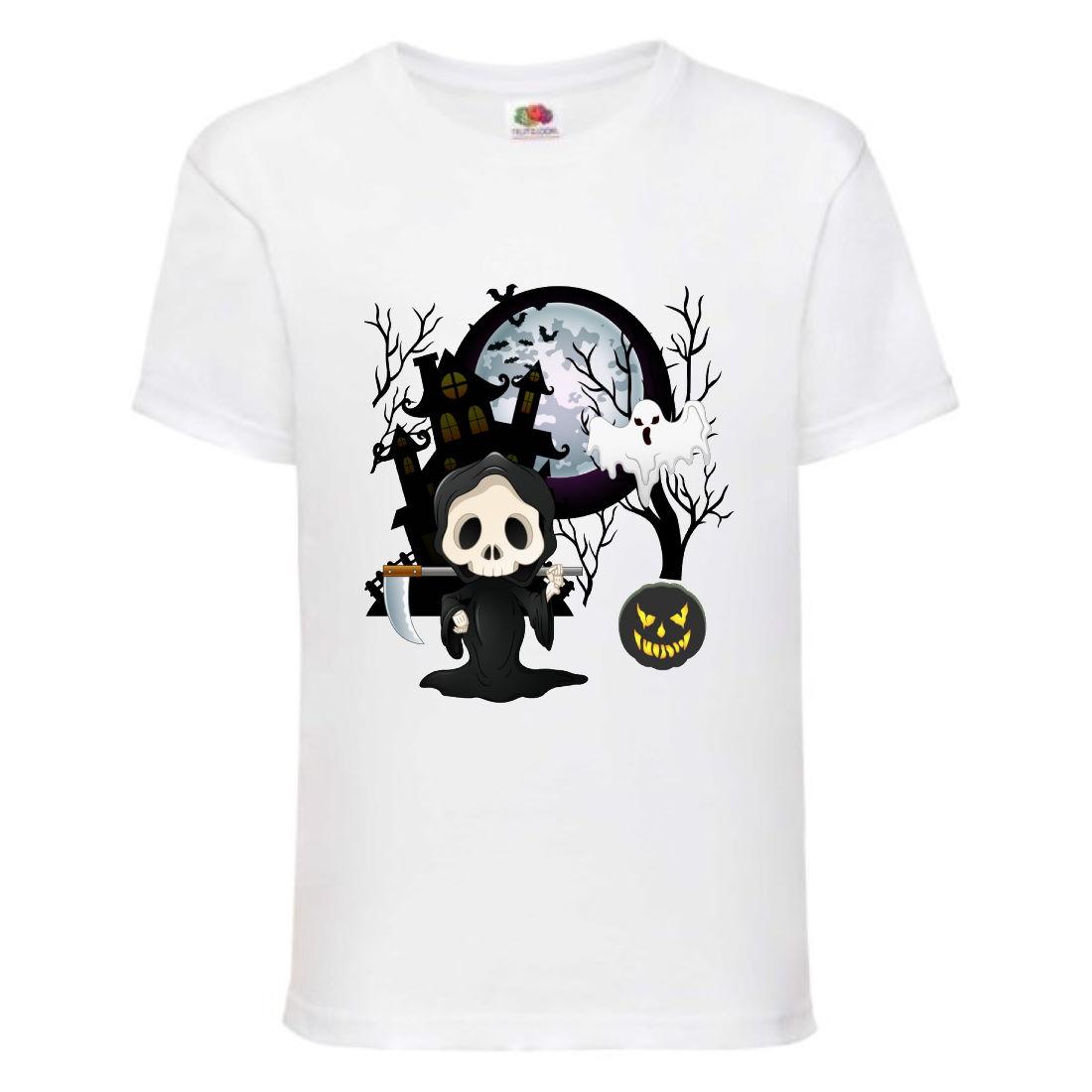 Футболка Хеллоуїн Гарбуз (Helloween-12) біла 98-164 розмір