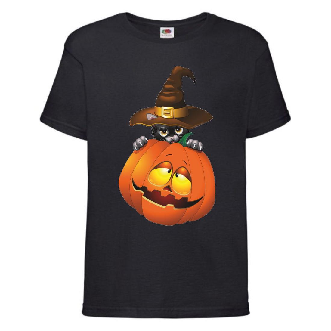 Футболка Хеллоуїн Гарбуз (Helloween-02) чорна 98-164 розмір