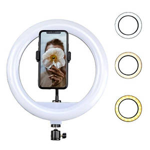 Кільцева LED-лампа YQ-320A RING FILL LIGNT 32 см з тримачем для телефона