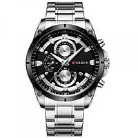 Часы CURREN 8360 Chronograph Silver Black 47mm (Quartz).