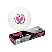 Мячи для настольного тенниса Butterfly R40+ Plastic 3* ITTF (12 шт.) White