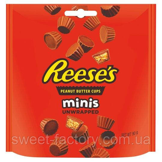Цукерки Reeses Peanut Butter Minis Unwrapped 90g
