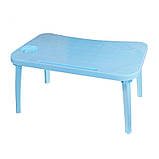 Складаний столик для сніданку, блакитний, фото 4