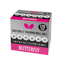 Мячи для настольного тенниса Butterfly Training Ball 40+ (120 шт.) White