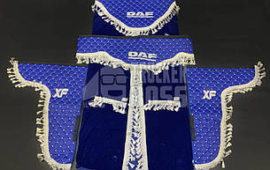 Комплект штор екошкіра "DAF" Сині PREMIUM